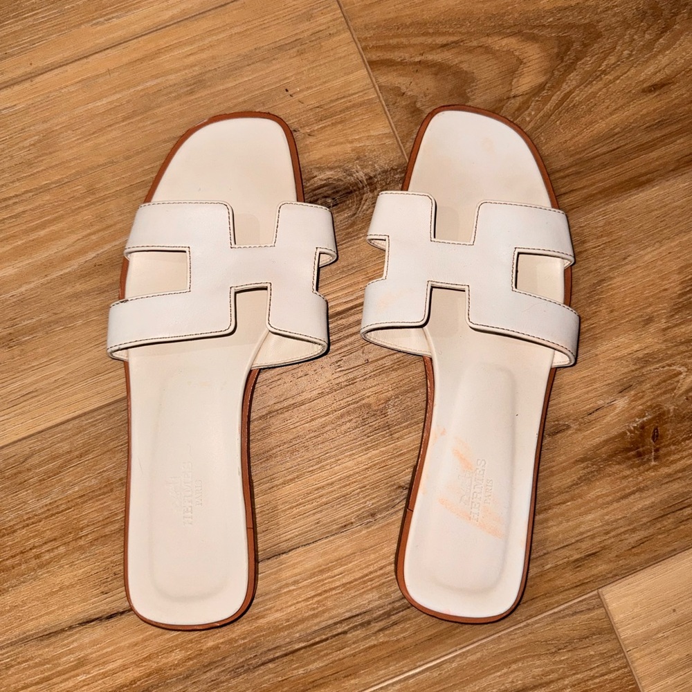 White Oran Sandals 39.5